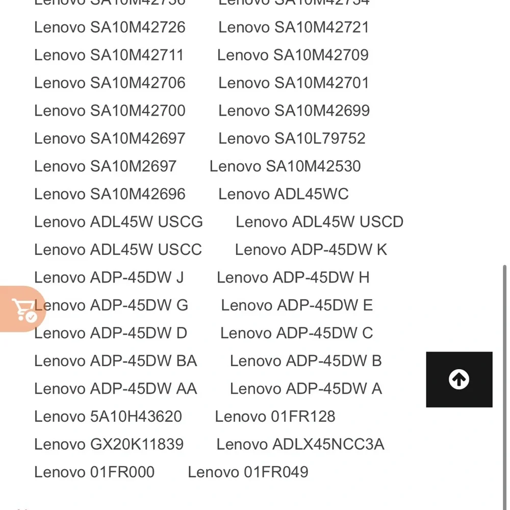 Lenovo Black Power Adapter
